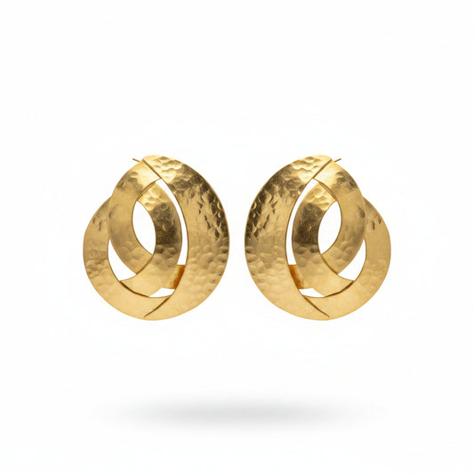 Aros dorados doble
