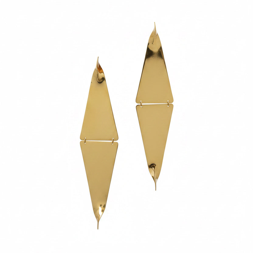 Aros dorados geométricos