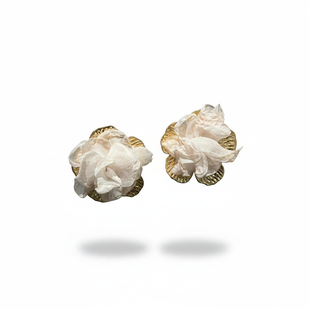 Aros flor con tela