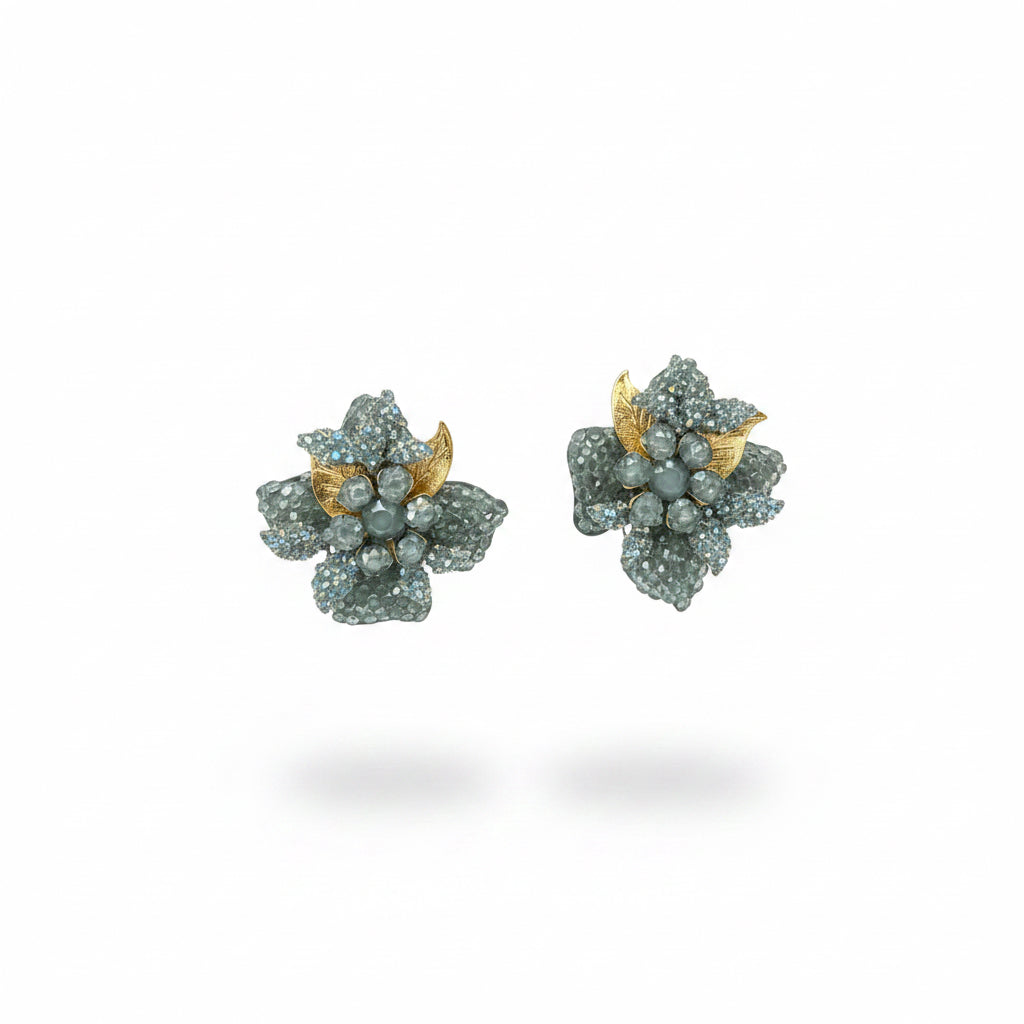 Aros flores grises