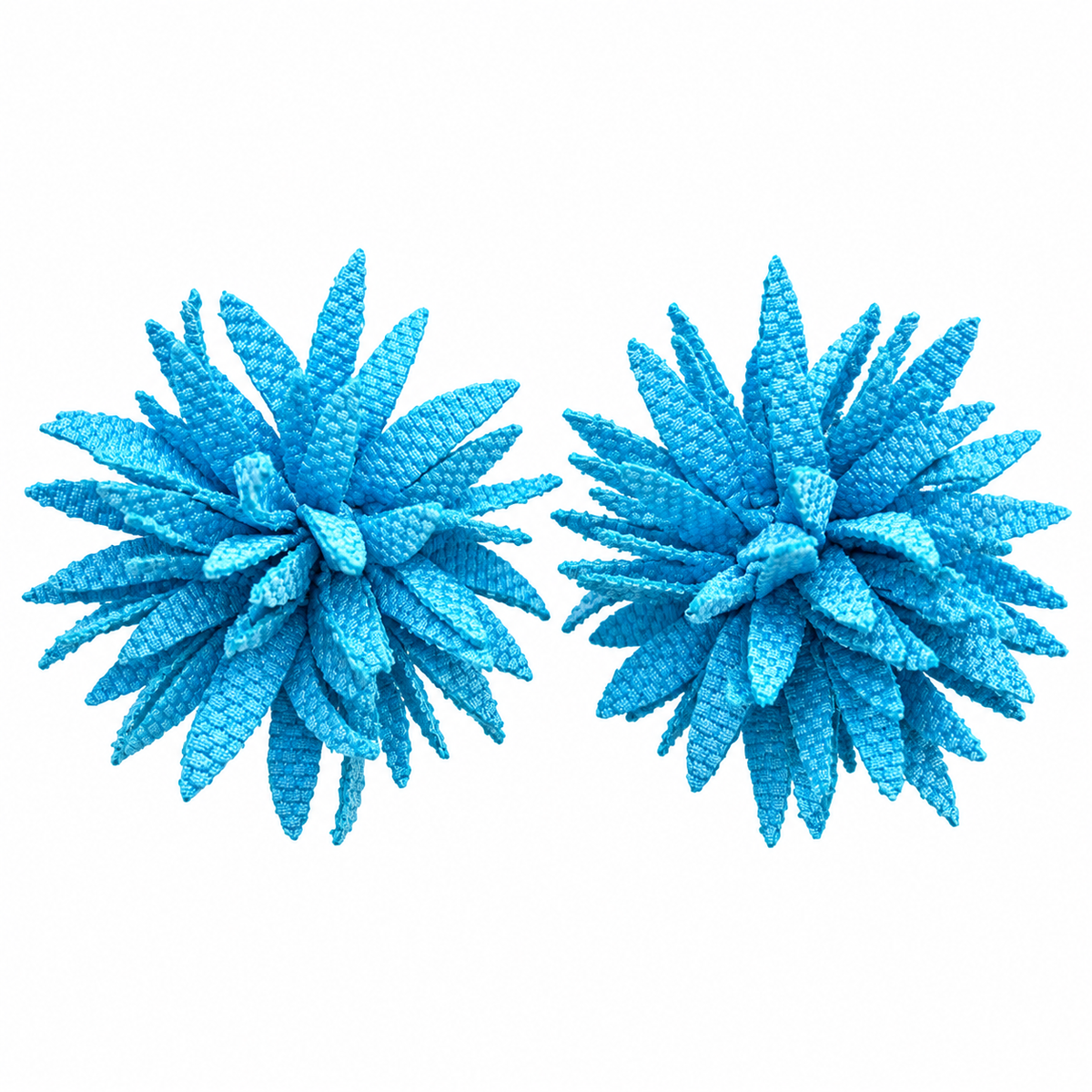 Aros flores turquesa
