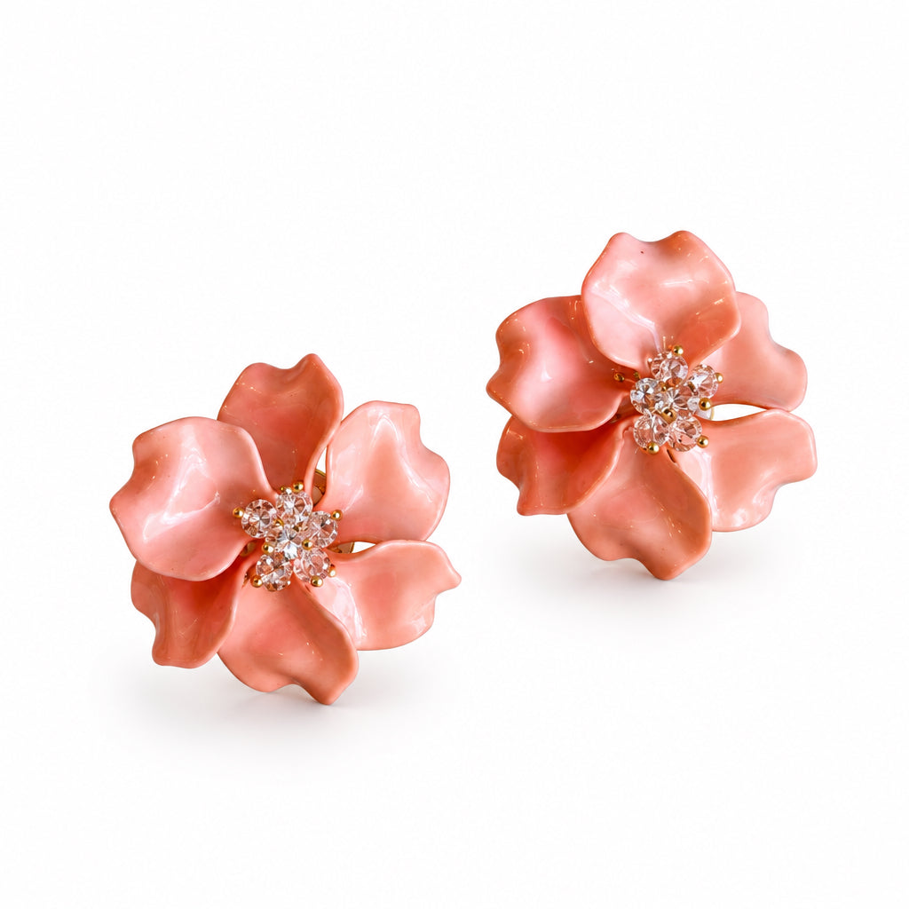 Aros flores rosa
