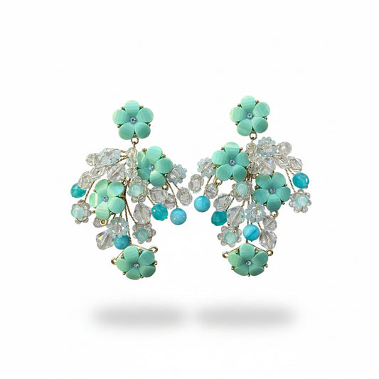 Aros "rama" turquesa