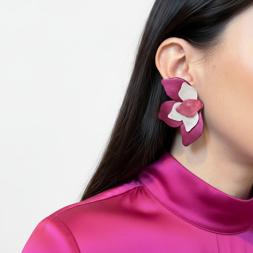 Aros hojas de cuero