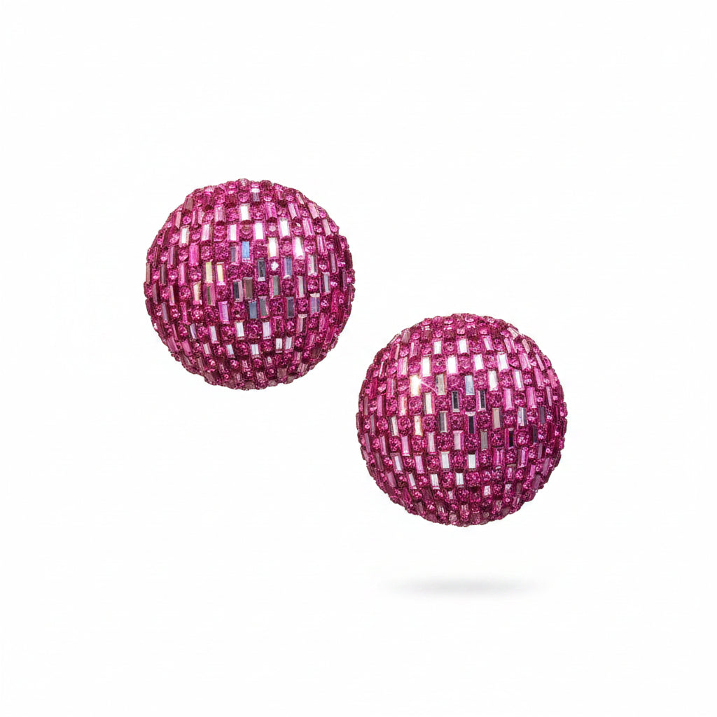 Aros cortos de strass