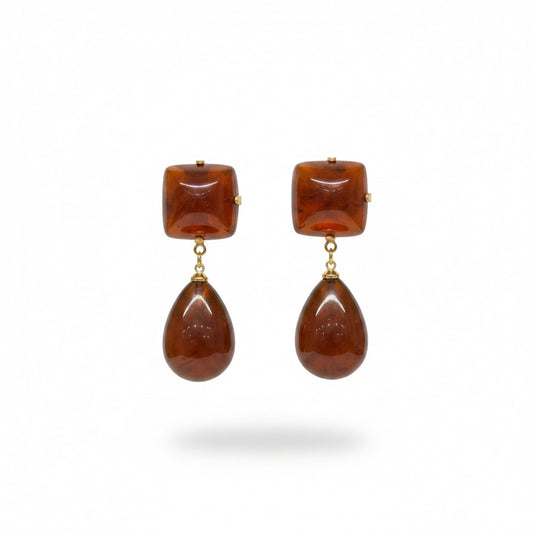 aros gota de resina carey 
