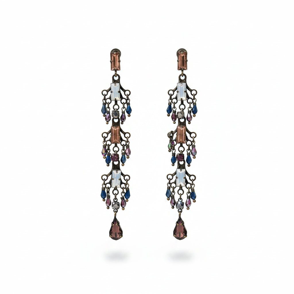 Aros  largos cristales