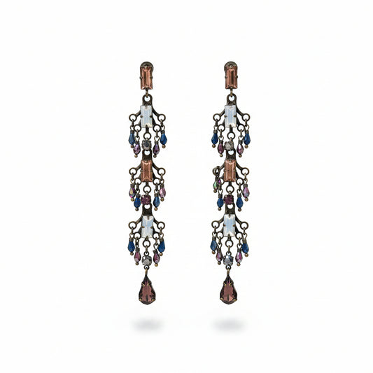 Aros  largos cristales