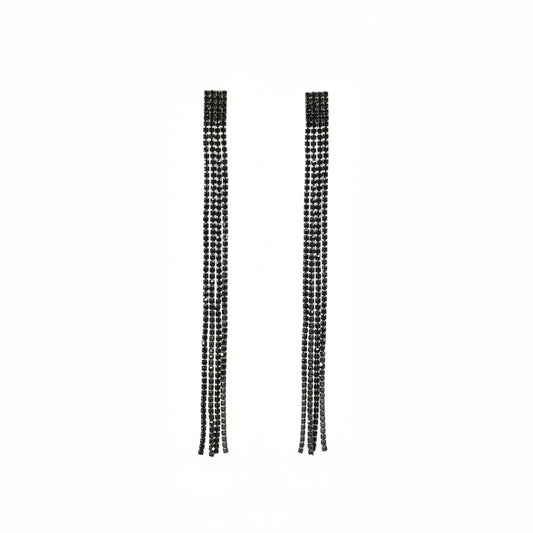 Aros strass negro