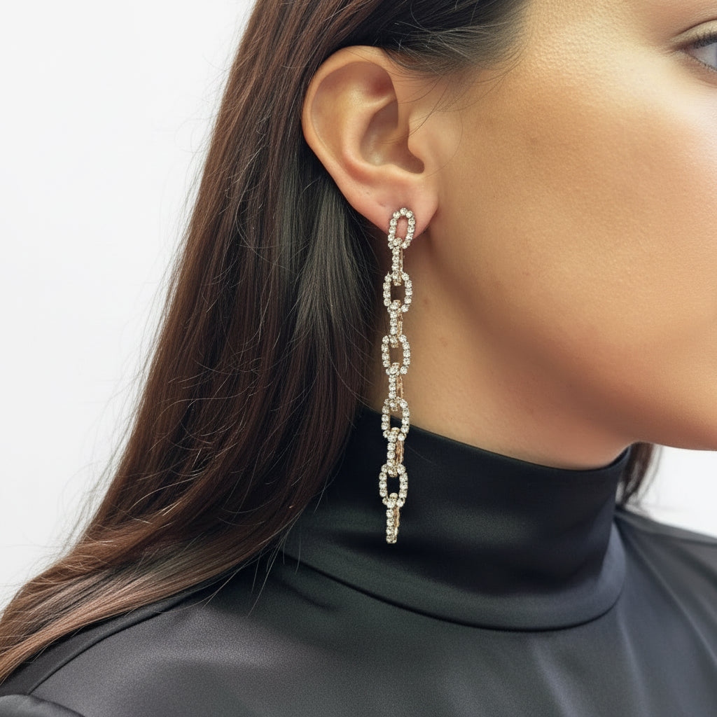 Aros cadenas de strass