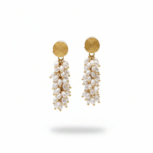 aros perlas largo