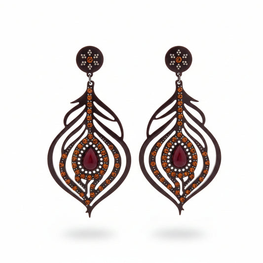 Aros pluma marron