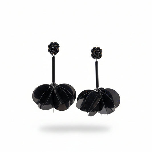 Aros lentejuela negros