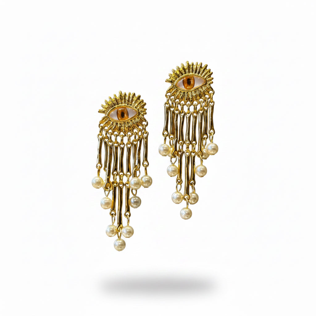 Aros ojo con perlas