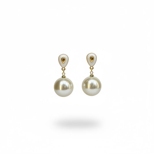 Aros perla colgante