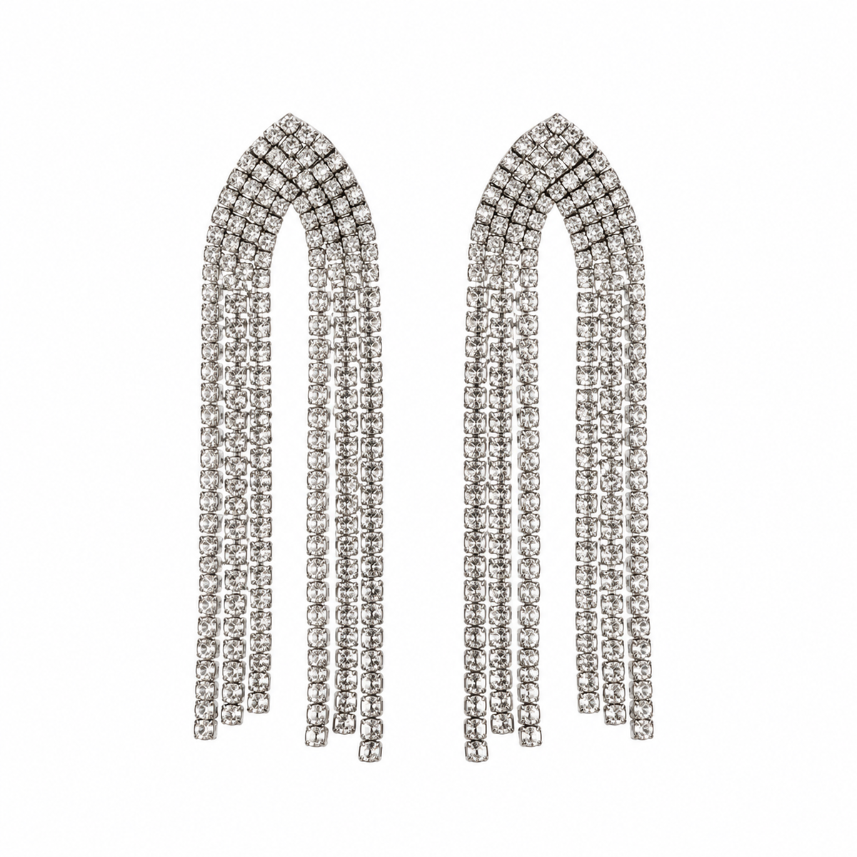Aros doble lluvia zirconia