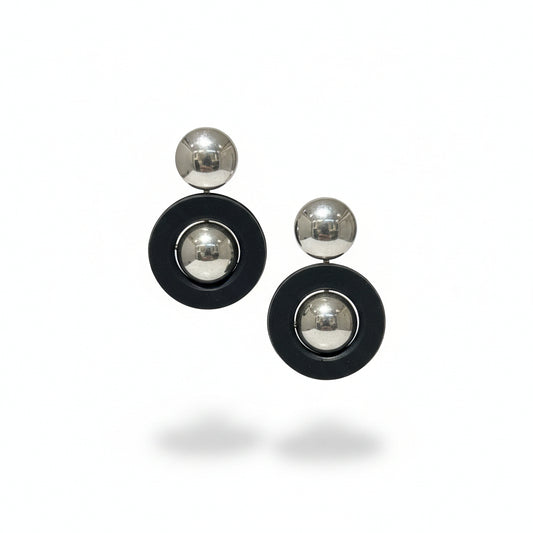 Aros negros y platedos