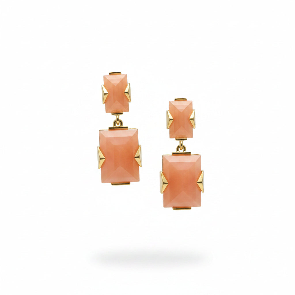 Aros rectangulares rosa