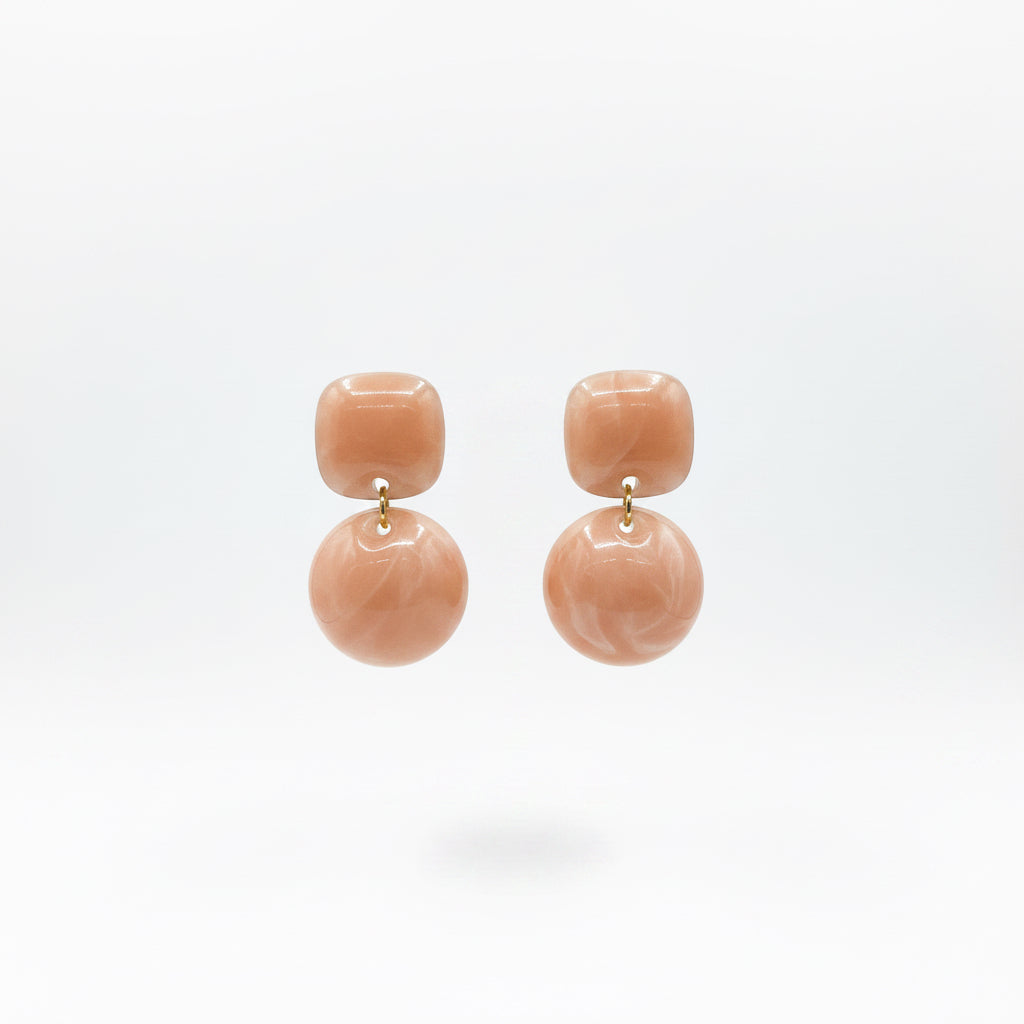 aros rosa de resina 