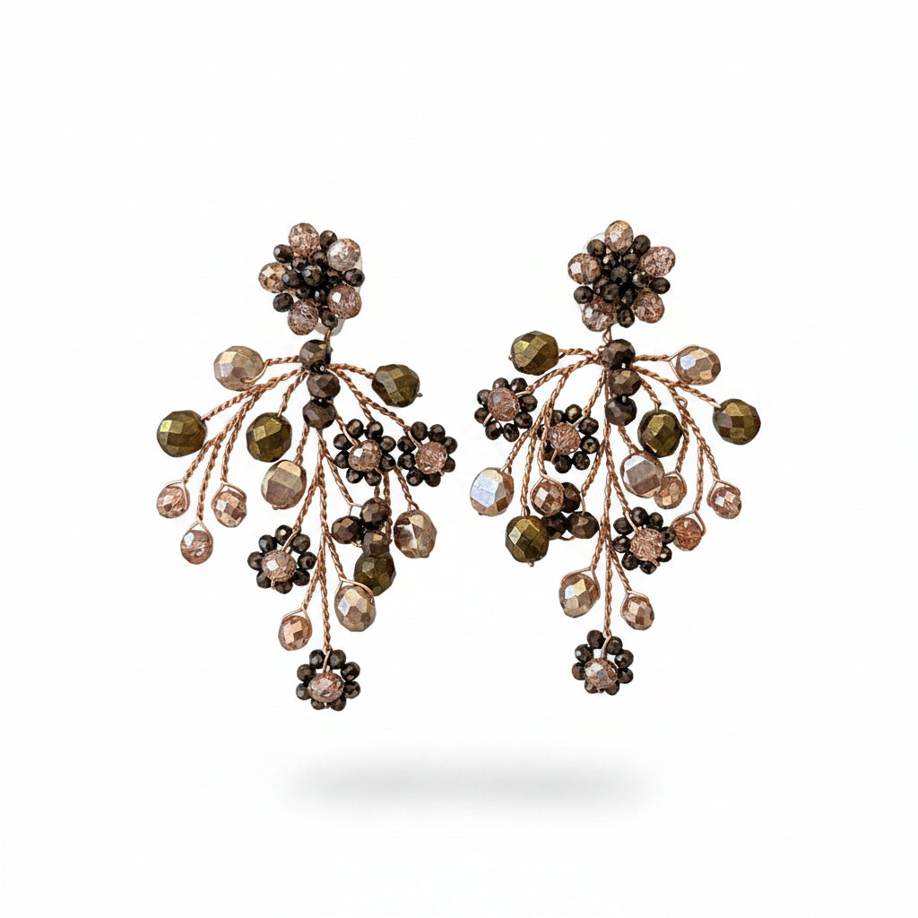 aros rosado y bronce