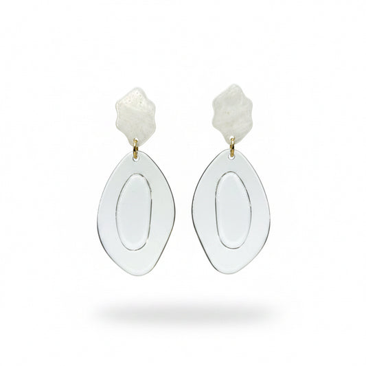 Aros blancos y transparentes