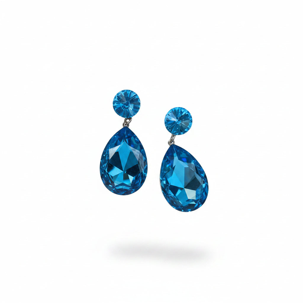 Aros gota de cristal