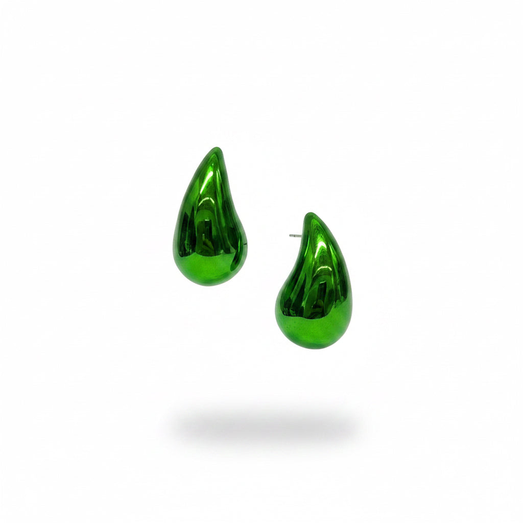 Aros gota verde