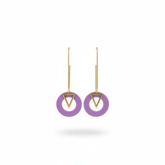 Aros violeta y dorado