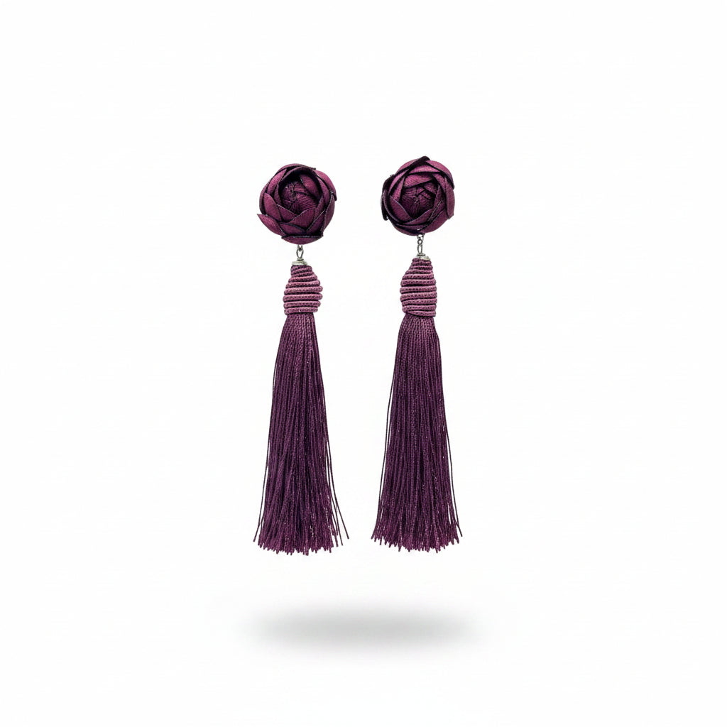 Aros fleco violeta