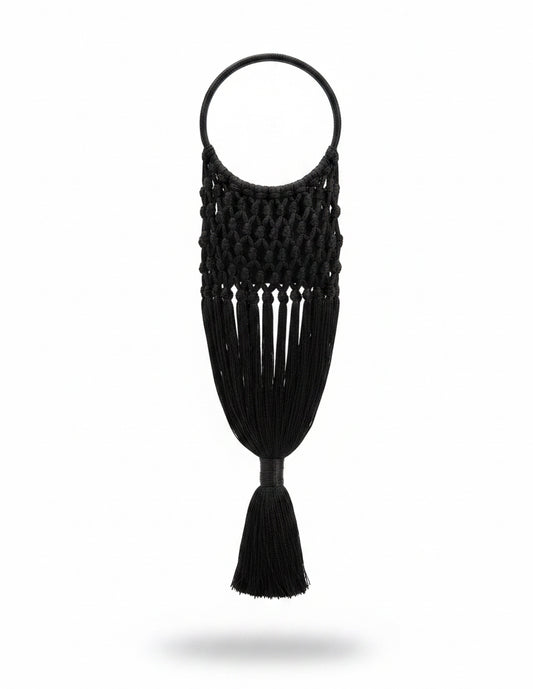 Bolso tejido negro