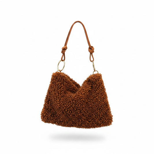 Bolso corderito marron
