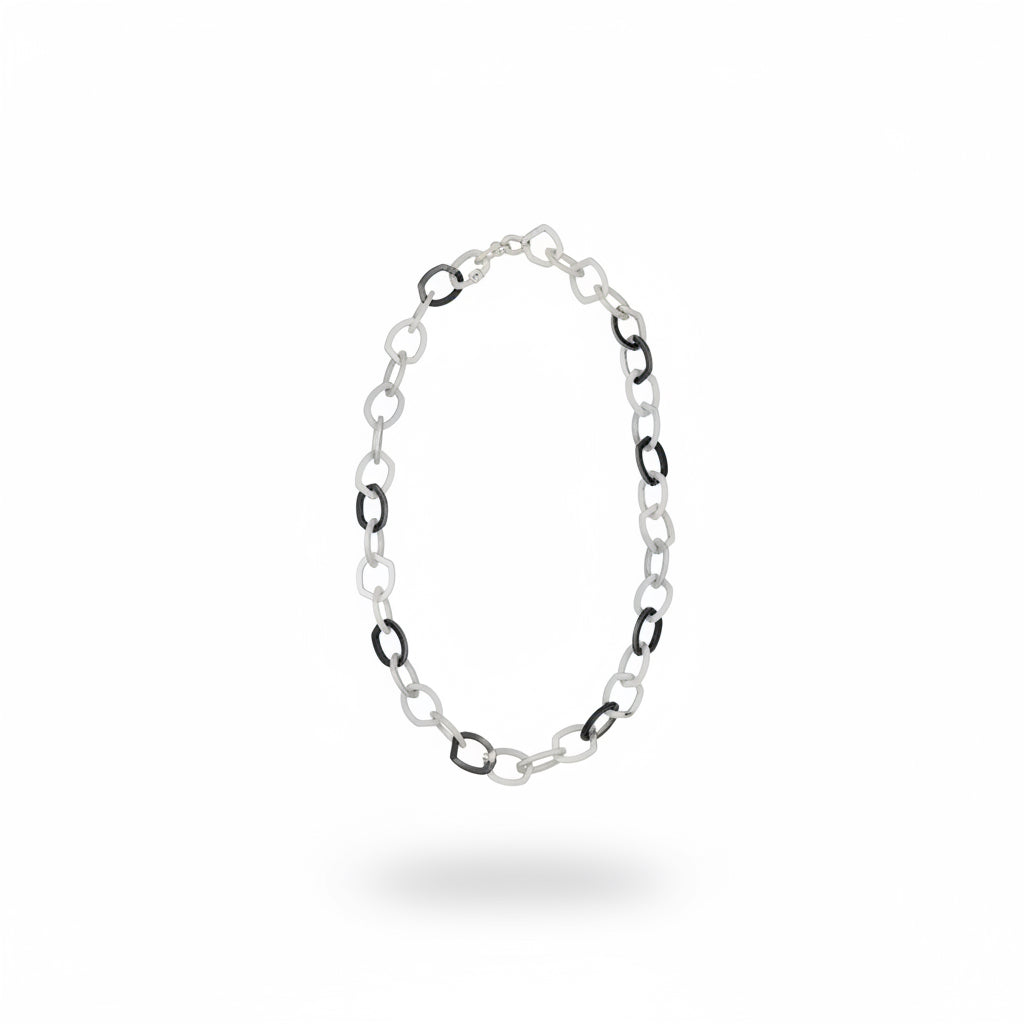 Collar cadena blanca