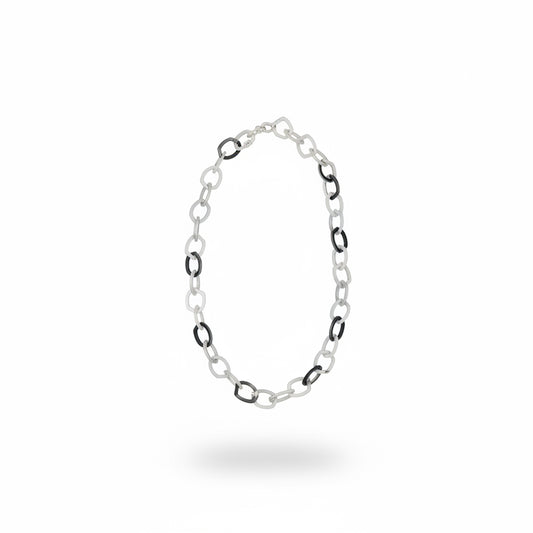 Collar cadena blanca