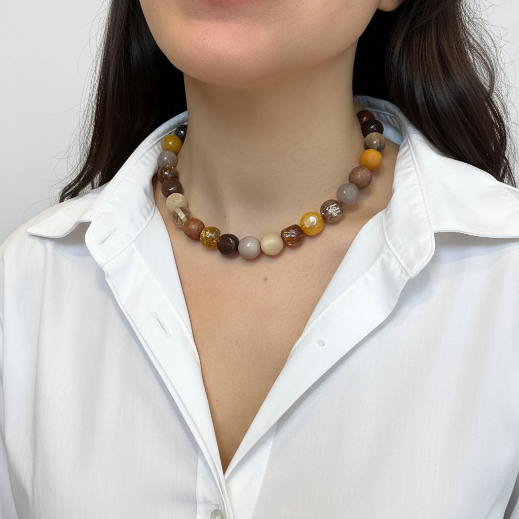 Collar esferas combinados