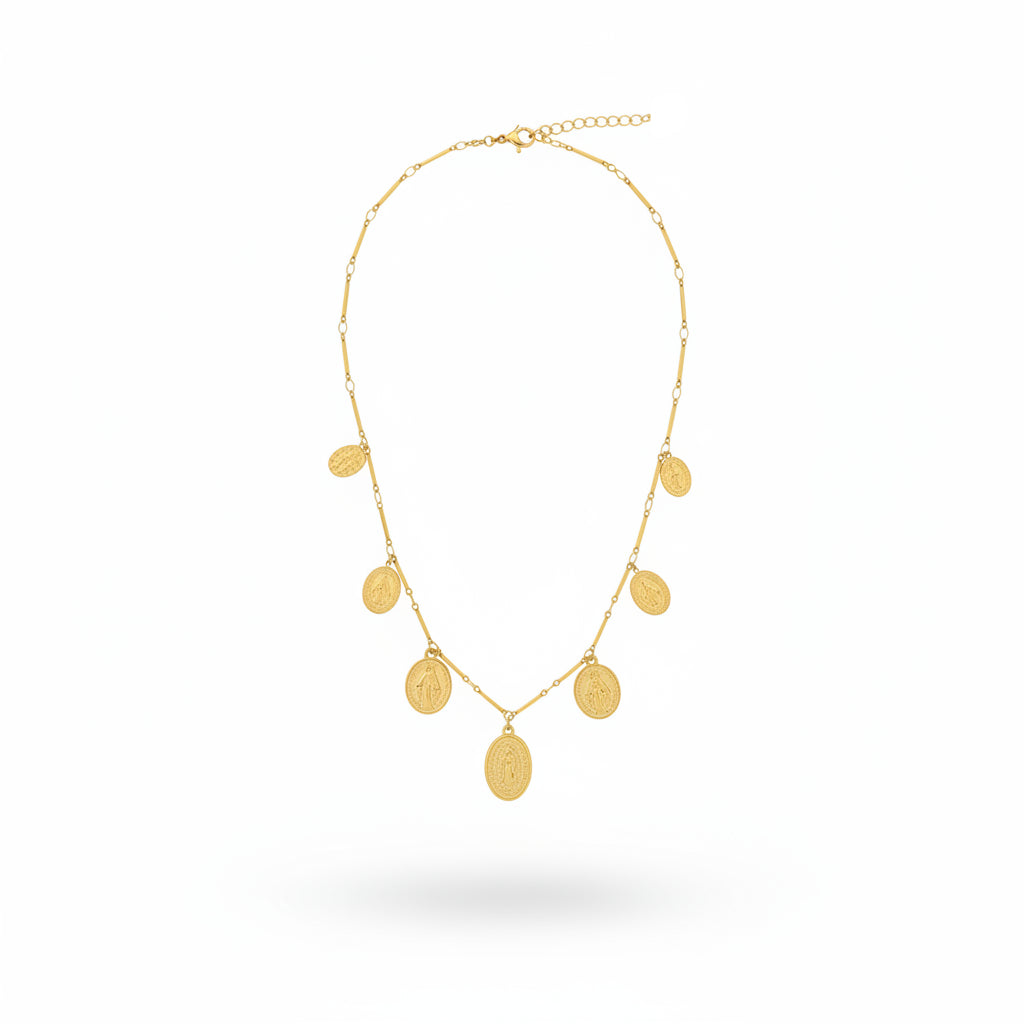 Collar dijes virgen milagorsa