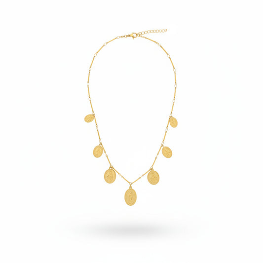 Collar dijes virgen milagorsa
