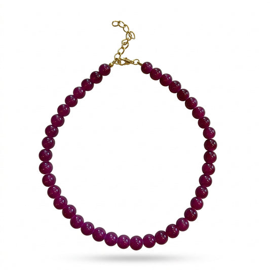 Collar cuentas violeta