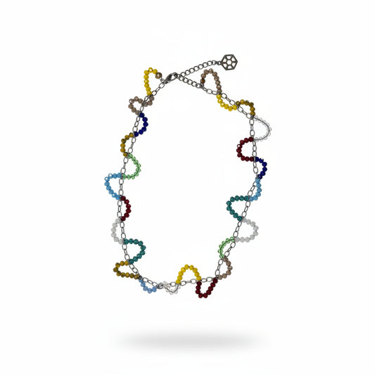 Collar cristales multi color