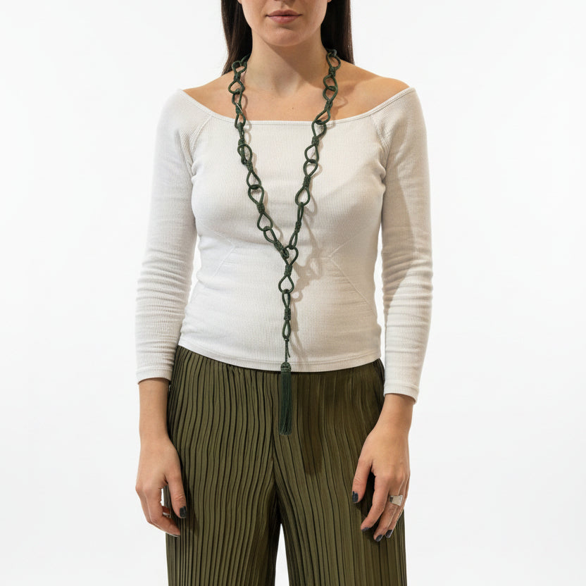 Collar extra largo seda