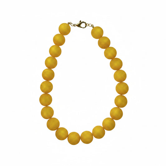 Collar esferas amarillo