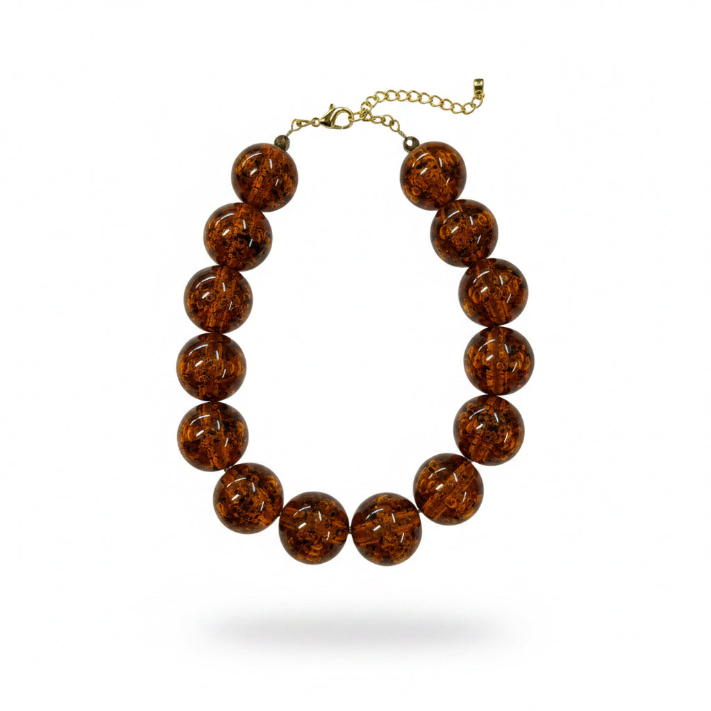 Collar esferas carey