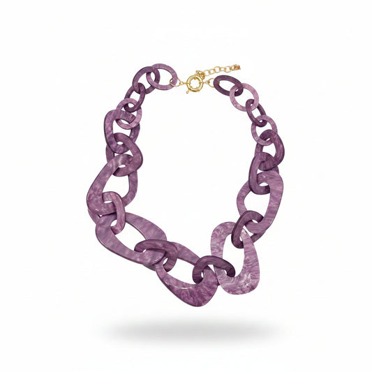 Collar cadena violeta