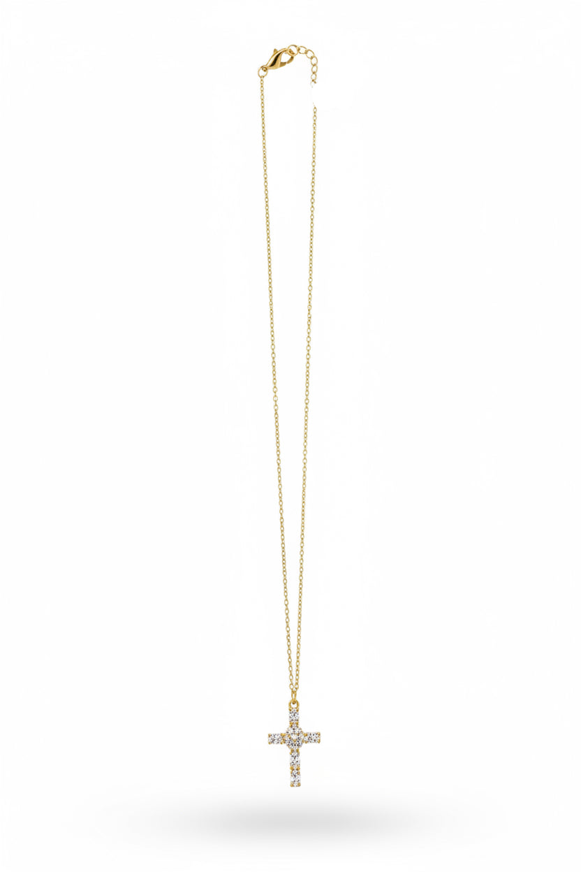 Collar dije cruz navetas