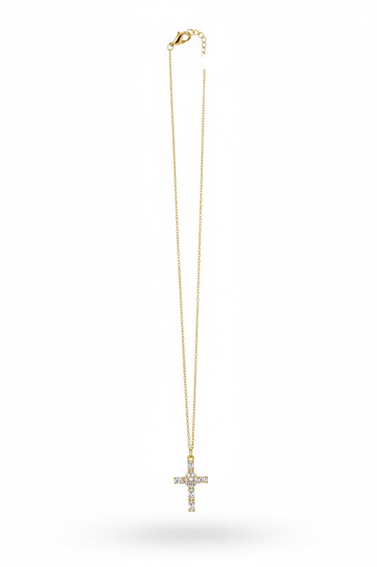 Collar dije cruz navetas