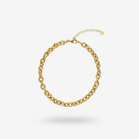 collar dorado de acero 