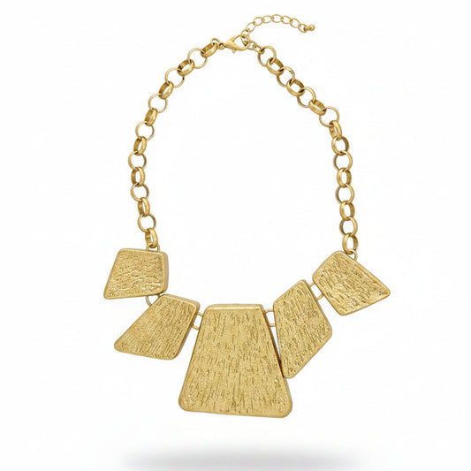 Collar rectangulos dorados