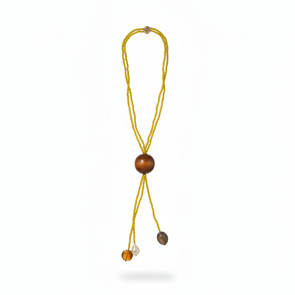 Collar largo amarillo