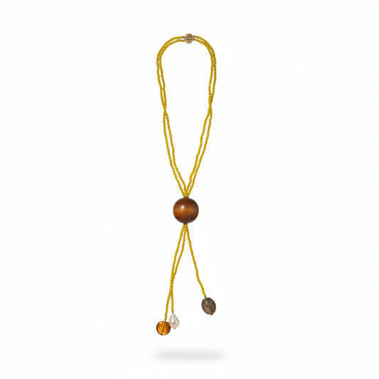 Collar largo amarillo