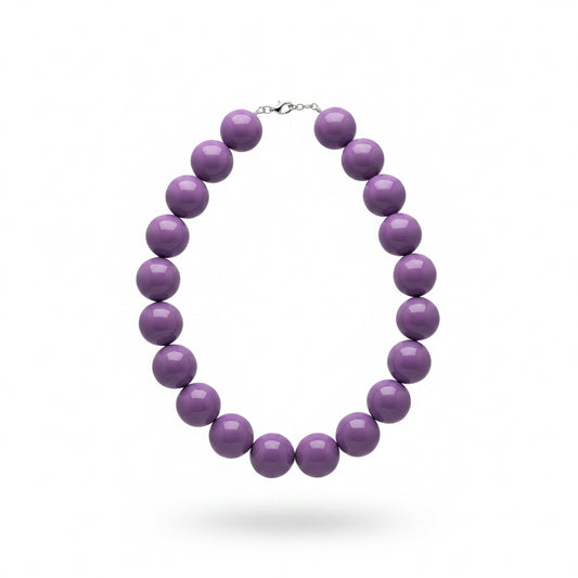 Collar esferas lila
