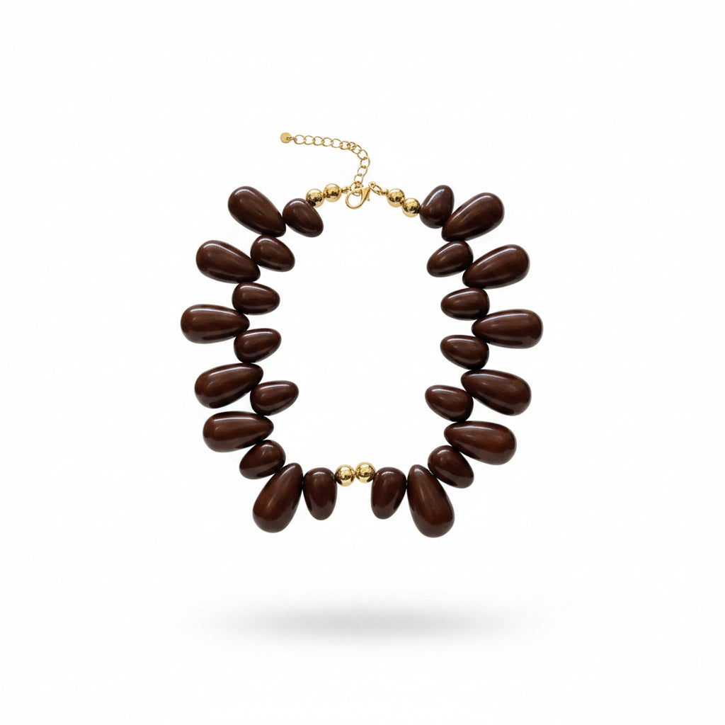 Collar gotas marron